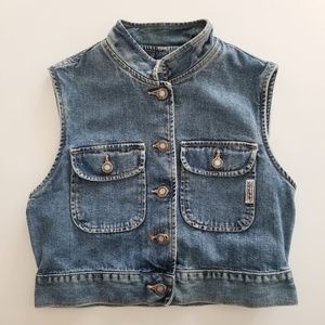 Vintage Guess Denim Cropped Vest